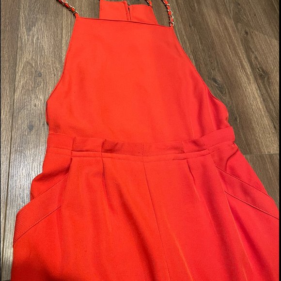 Elegant women's jumpsuit, with gold chain shoulder, size s/m, high quality - Picture 6 of 7